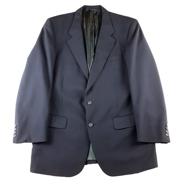 Burberry Vintage Mens Wool Blazer 42L Navy Blue - Picture 4 of 8